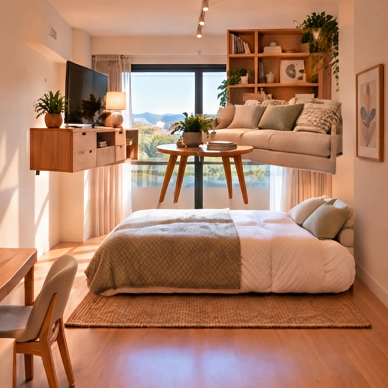 Muebles sobre la cama